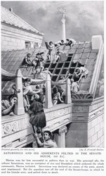 Saturninus et ses partisans lapidés dans la maison du Sénat, 100 av. J.-C.